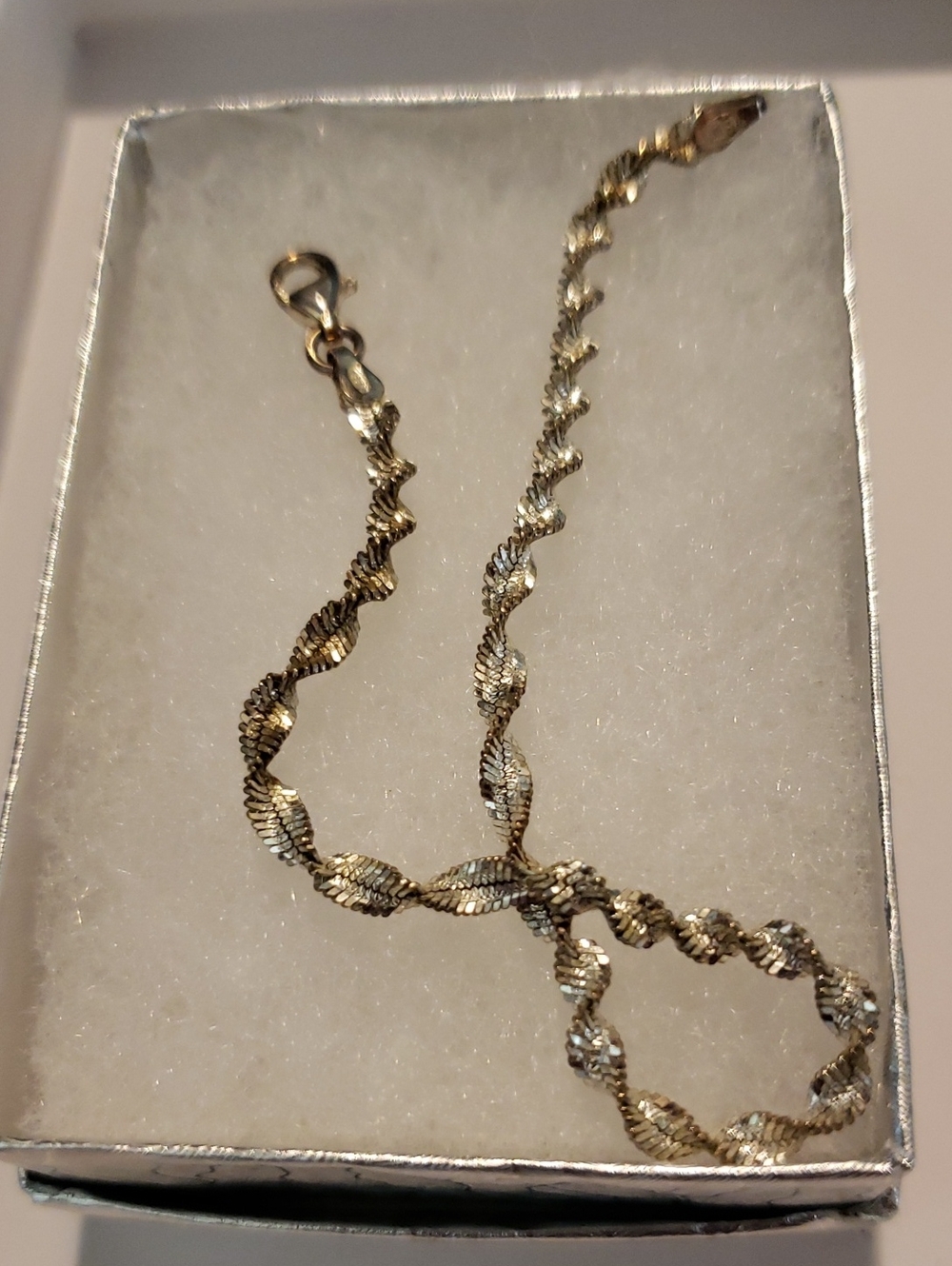 Sterling silver liquid twist 7 in